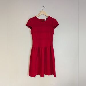 Anthropologie X Girls From Savoy Red Drop Waist Dress